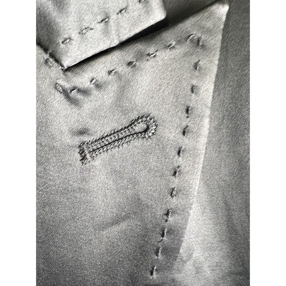 Womens Blazer Jacket Size 10 Victor Alfaro Gray Shiny- Dress Up Or Down Its Fire - Picture 5 of 14